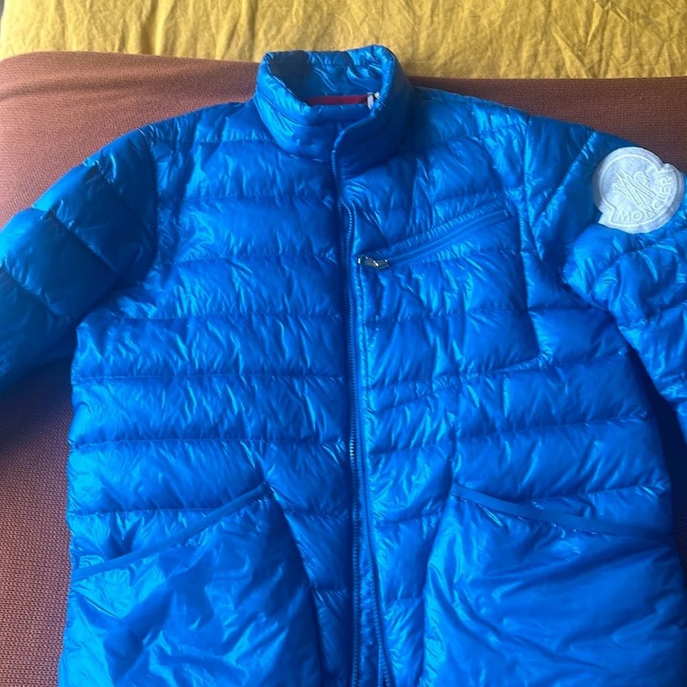 Moncler Men's Vibrant Blue Down Puffer Jacket
